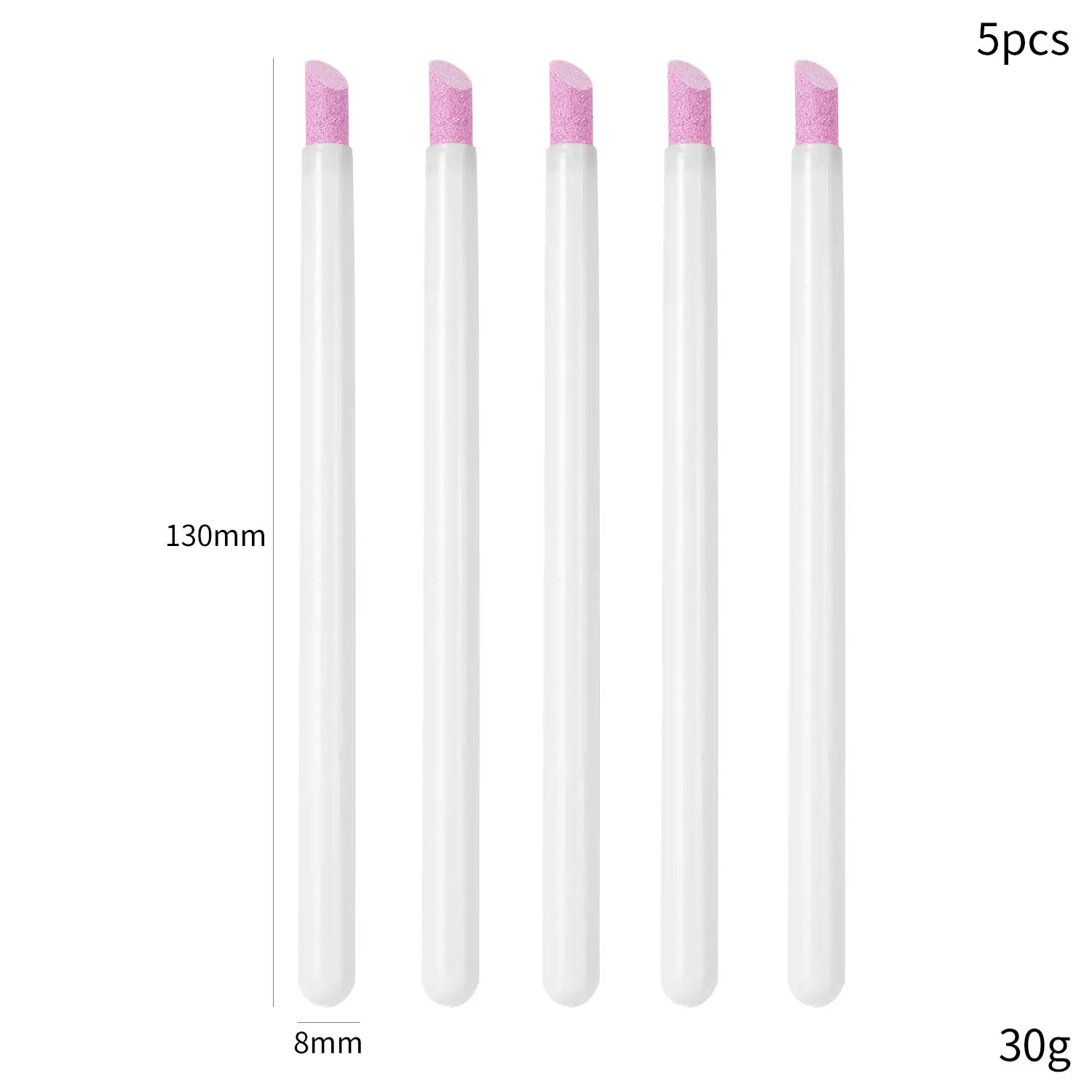 1/5PCS Quartz Pen Nail Cuticle Pushers Nagellak Manicure Stok Nagelvijlen Slijpen Pen Dode Huid remover voor Natuurlijke Nagel