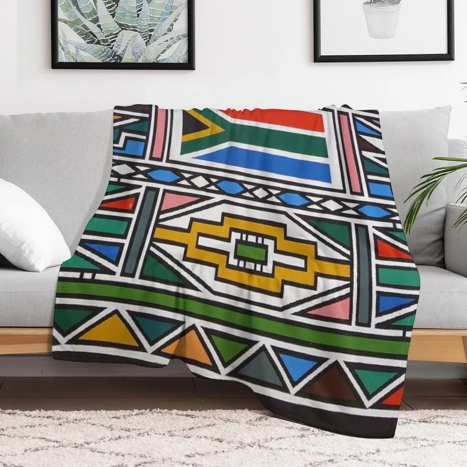 Ndebele Africa design Throw Blanket