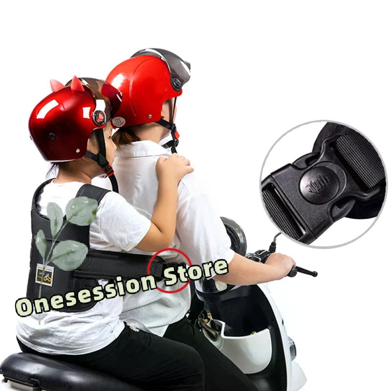 

Motorcycle Child Safety Harness-Adjustable Grab Strap with Reflective Strips,Universal Rear Seat Belt with Quick-Connect Buckle