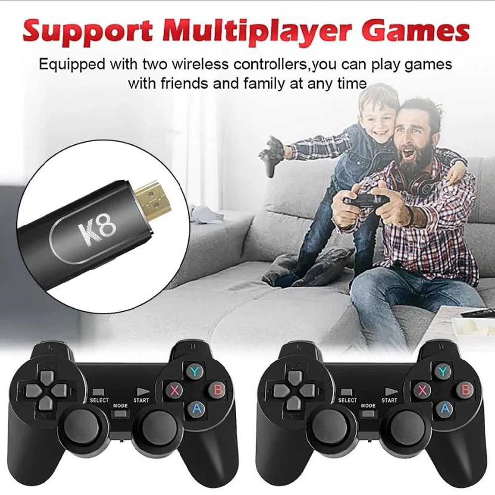 TV Handheld Game Console 58000+ Games Wireless Gamepads 50 Emulators Wireless Controller for PS1 N64 DC