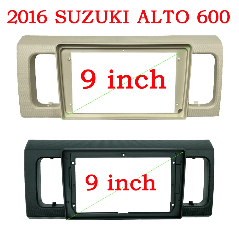 Car Radio Fascia Frame For SUZUKI 2016 ALTO 600 9 inch Stereo Panel Wire Harness Power Cable Adapter Canbus Decoder