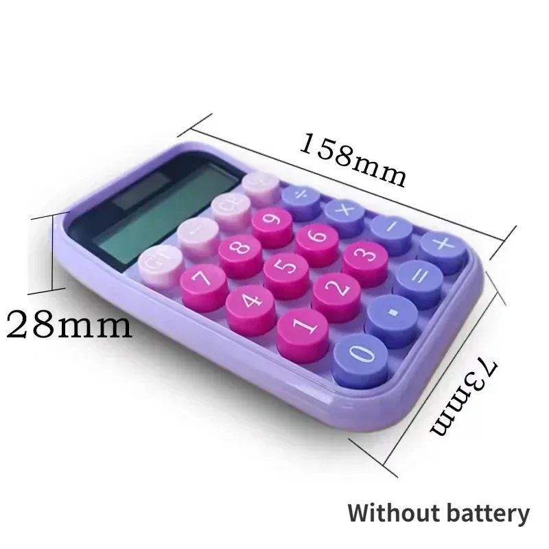 Mechanical Calculator with 10 Digit Solar add Batteries Dual Function Calculating for Office Electronics 4Colors