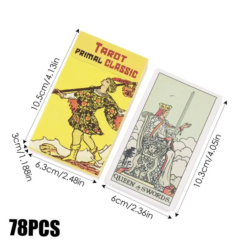 78Pcs Classic Tarot Oracle Deck Meaning Family Party Board Game Tarot Cards Oracle Cards Divination Fate Card English Version