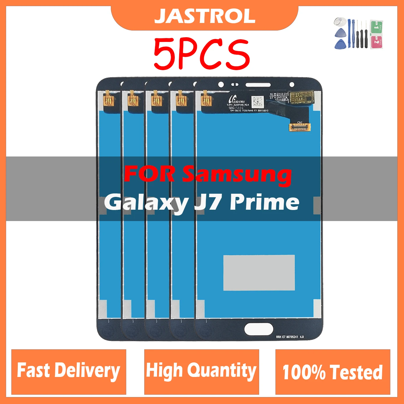 

5Pcs/Lot 100% Tested LCD Display For Samsung Galaxy J7 Prime G610 G610F On7 2016 G6100 Display Touch Screen with no frame