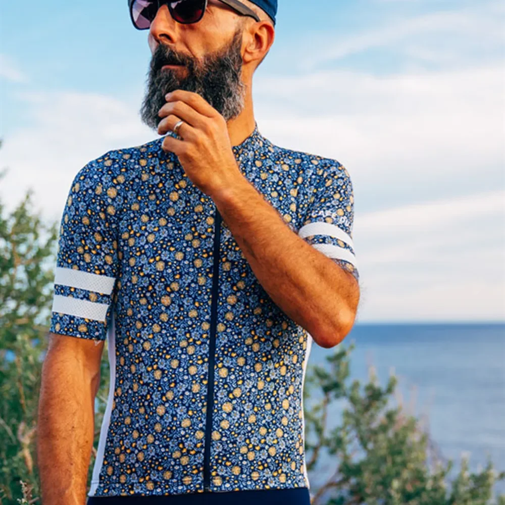 Cafe Du Cycliste Men Short Sleeve Jersey Team Summer Cycling Shirts Breathable Outdoor Sports Cycles Quick Dry Ciclismo Maillot