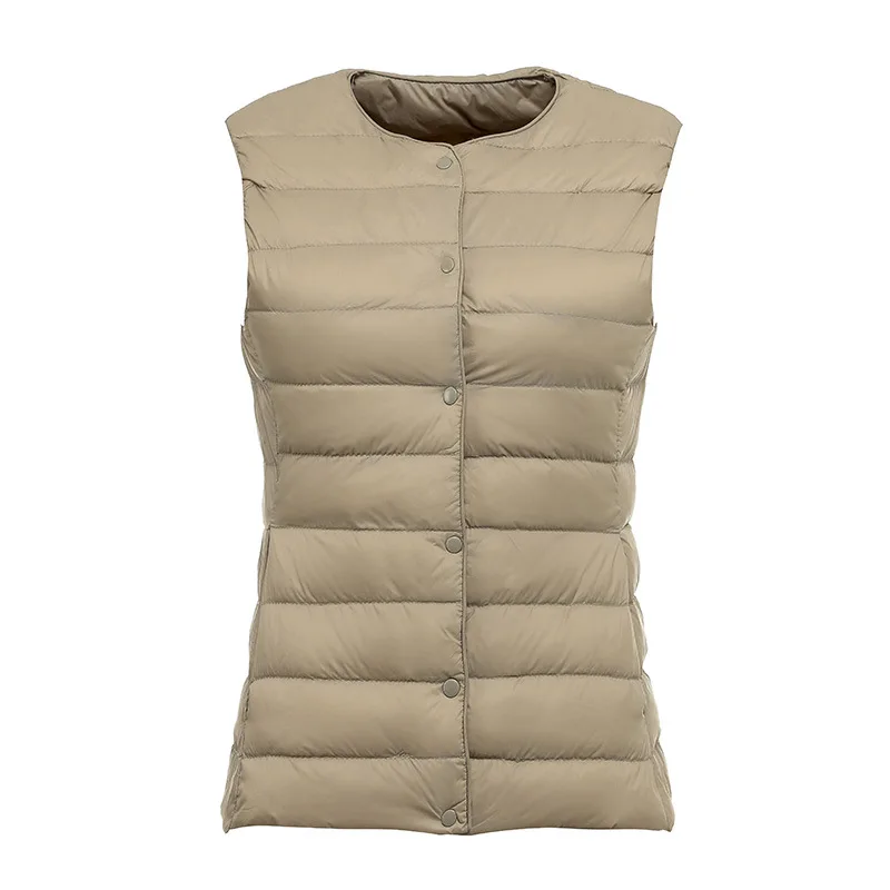 Women Sleeveless Winter Liner White Duck Down Jackets 2023 New Arrivals Female Office Lady Ultra Light Down Vests Coat