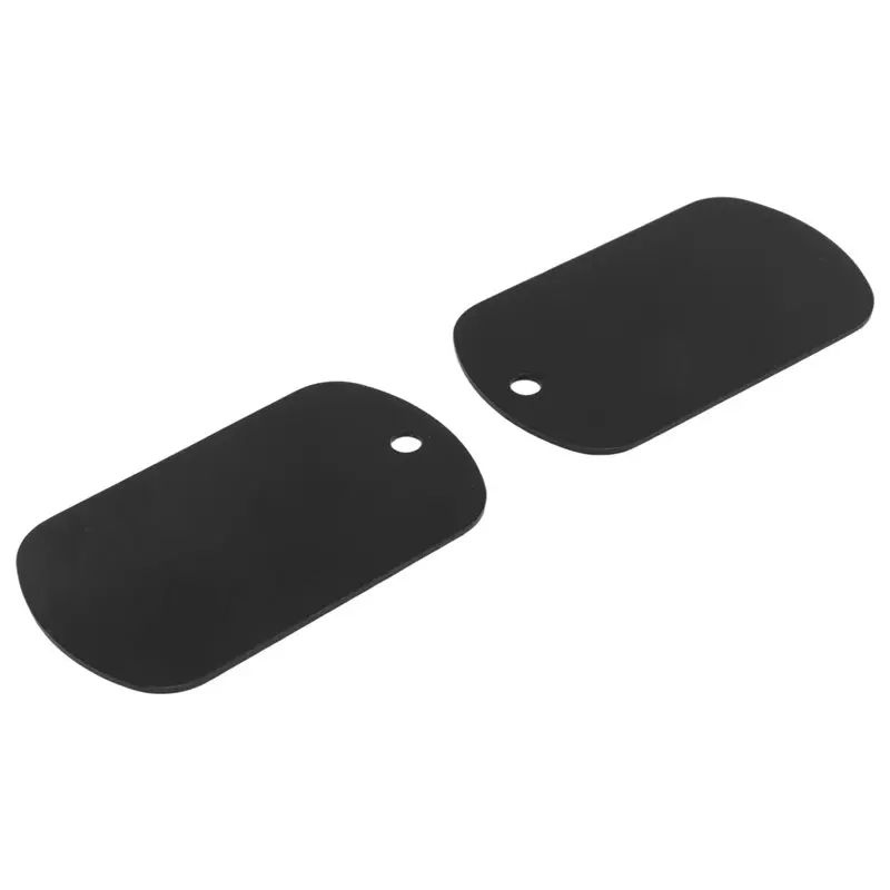 50 Pcs Metal Stamping Blanks Black For Stamping, Engraving Blanks Aluminum Stamping Blanks Keychain Blank Dog Tag Easy Install H