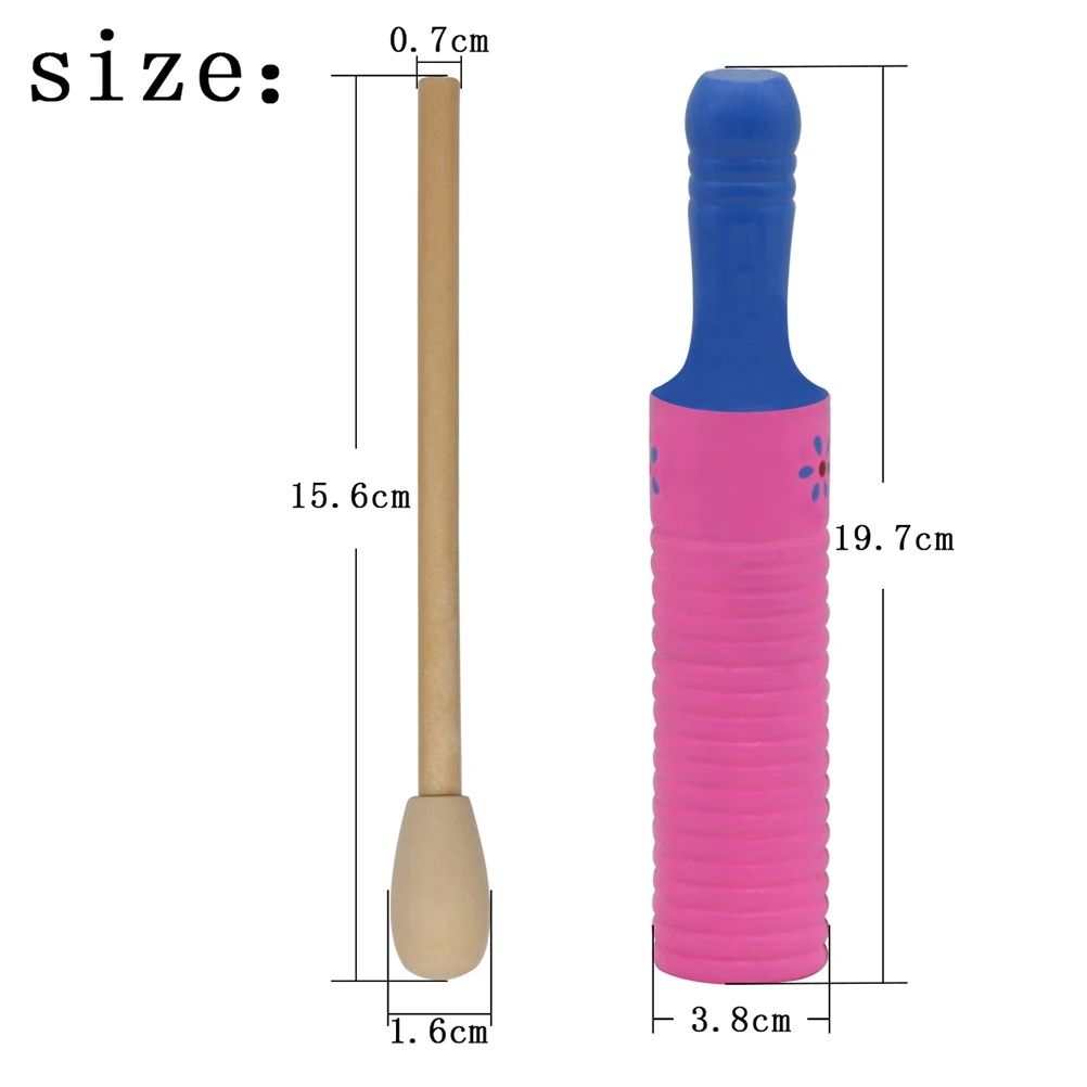 Colored Educational Instrument Baby Instruments Musical Percussion Bamboo