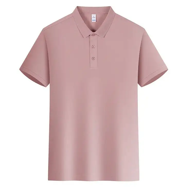 Men's Summer Solid Color Official Short-Sleeved Polo Shirt New Urban Commuting Lapel Button T-Shirt Casual Work Business Tops