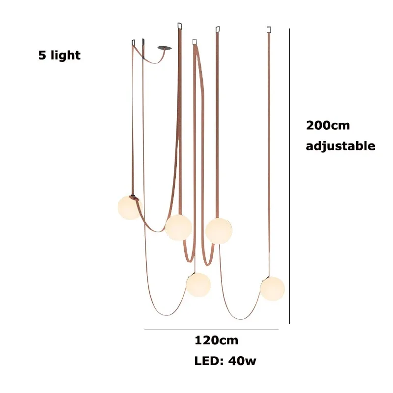 PLUSMINUS LED-riplamp Glas Bubble Suspension designer replica lamp Minimalistische lange lijn Lampen trappen eetkamer hanglamp