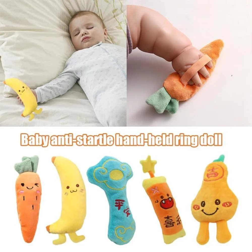 Cute 5.9inch Baby Comfort Doll Plush Bandage Calming Hand Grip Multi-color Anti-startle Hand Held Ring Doll Sleeping Toy