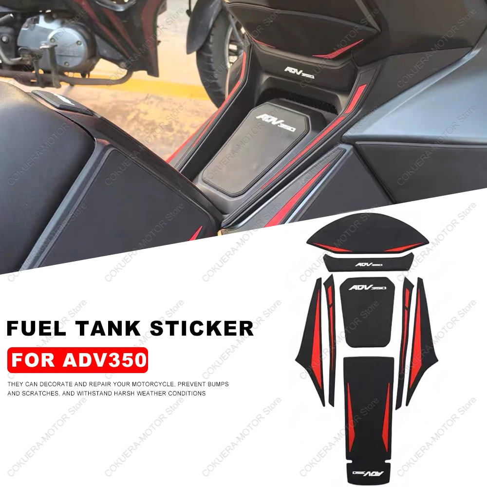 for ADV350 ADV 350 2025 Rubber fuel tank with anti-skid protection film for motorcycle modification accessories