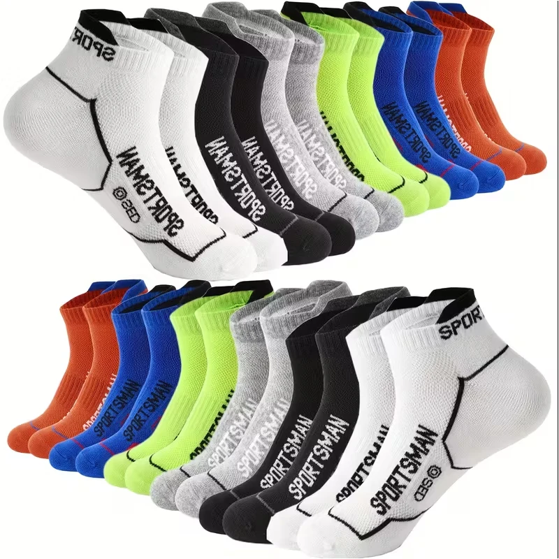 6 Pairs Männer Socken Hohe Qualität Baumwolle Casual Weiche Sommer Atmungsaktive Mesh Knöchel Sport Radfahren Laufen Schwarz Kurze Socke Für männer