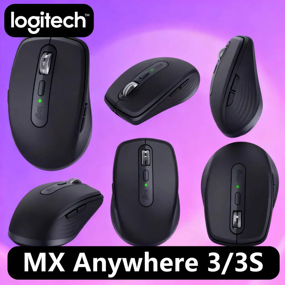 

Logitech MX Anywhere 3S Wireless Mouse, 8000 DPI, MagSpeed Wheel, Cross-Device Flow, Silent Click, 10m, 3-Device, PC
