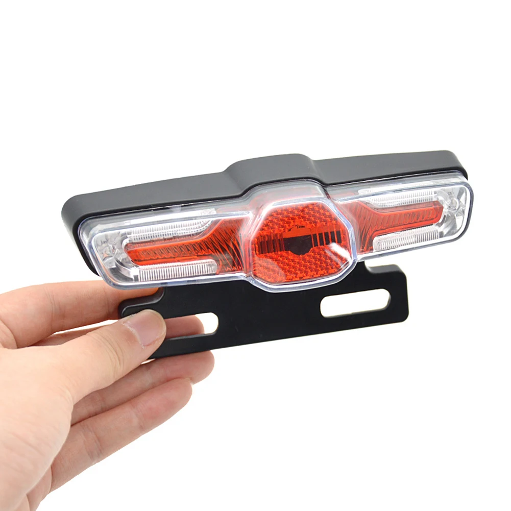 LED Electric Bicycle Tail Light High-Brightness Safety Warning Rear Lamp Easy Installation for 36V 48V Electric Bike