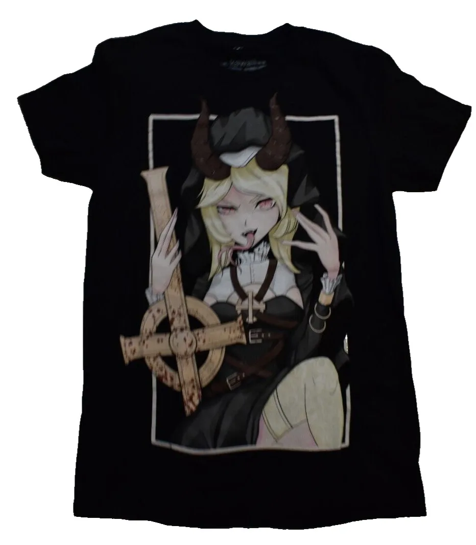 Kawaii Krypt Adult Demon Nun Anime Manga T Shirt New S