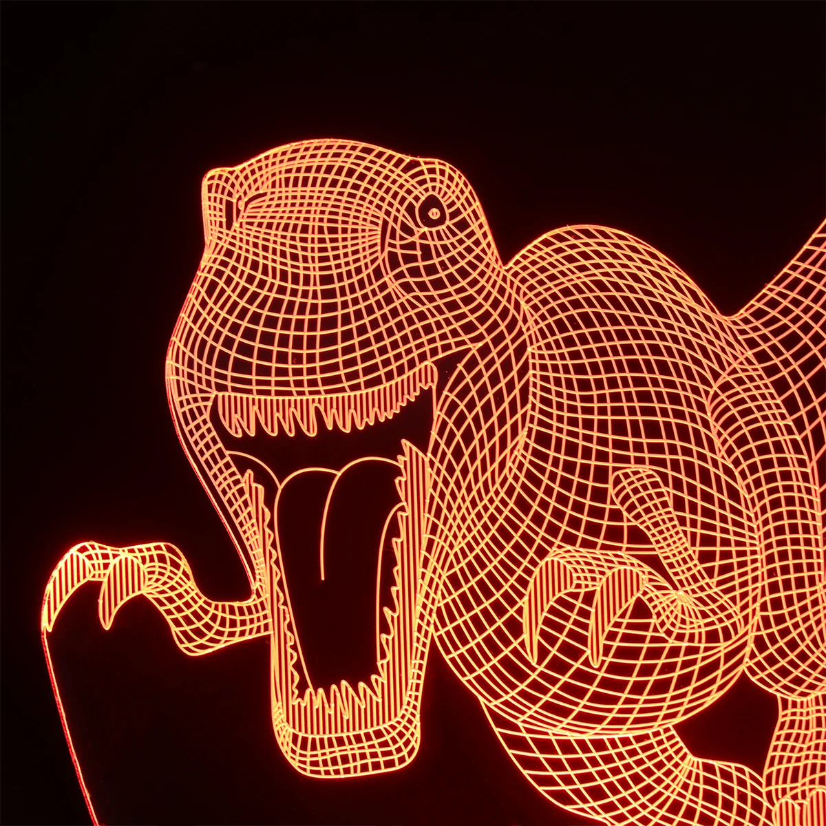 

3D Dinosaur Acrylic Plate Night Light USB Powered Colorful Gradient Home Decor Kids Room Office Playroom Animal