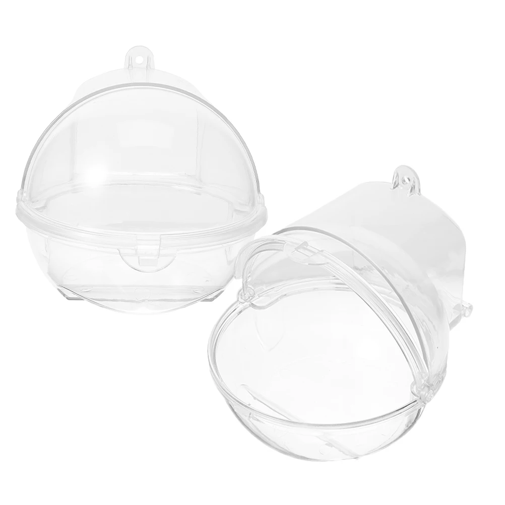 

2Pcs Bird Bath Box Hanging Parrot Shower Tub Reusable Plastic Bird Bath for Cage Lightweight Birds Bathing Box