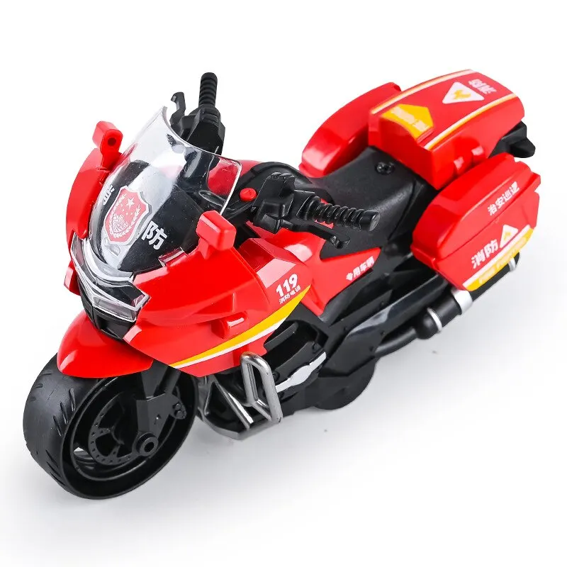 1Pc Children Inertia Motorcycle Swat Fire Boys Random Style Toy Car Inertial City Service Motorcycle