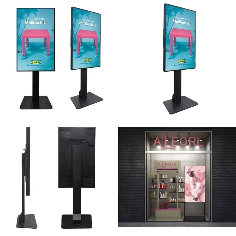 for Vertical Advertising Display LCD Screen Window High Brightness 500-3500 Nits Store Window Player Floor-to-Ceiling Digital