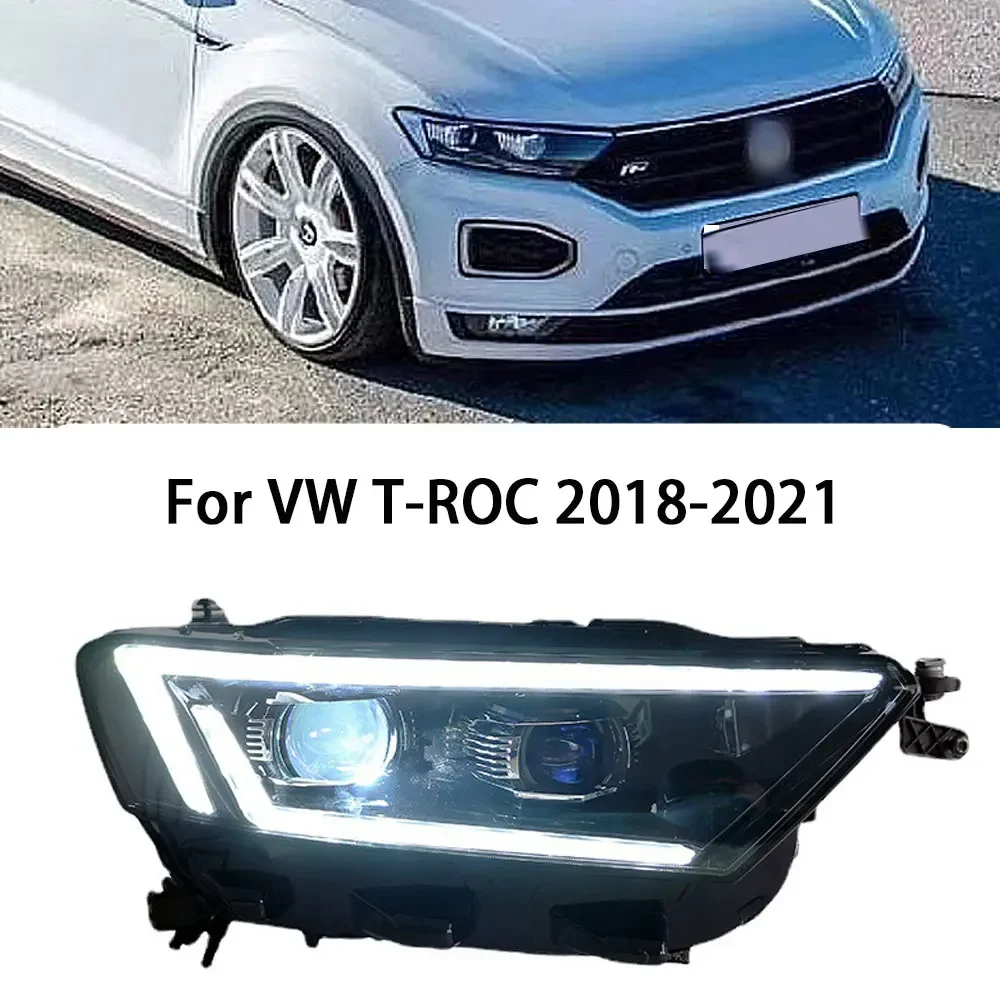 Headlight For VW T-ROC 2018-2021 TROC Car Automotive supplies LED DRL  Xenon Lens Hid H7 Kluger T ROC Car Accessories