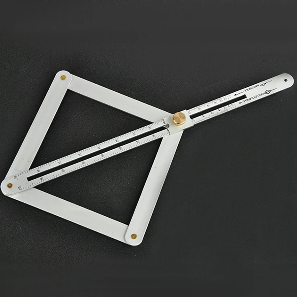 

Stainless Steel Multifunctional Protractor Angle Tool for Woodworking Miter Gauge Large Foldable Measuring Ruler