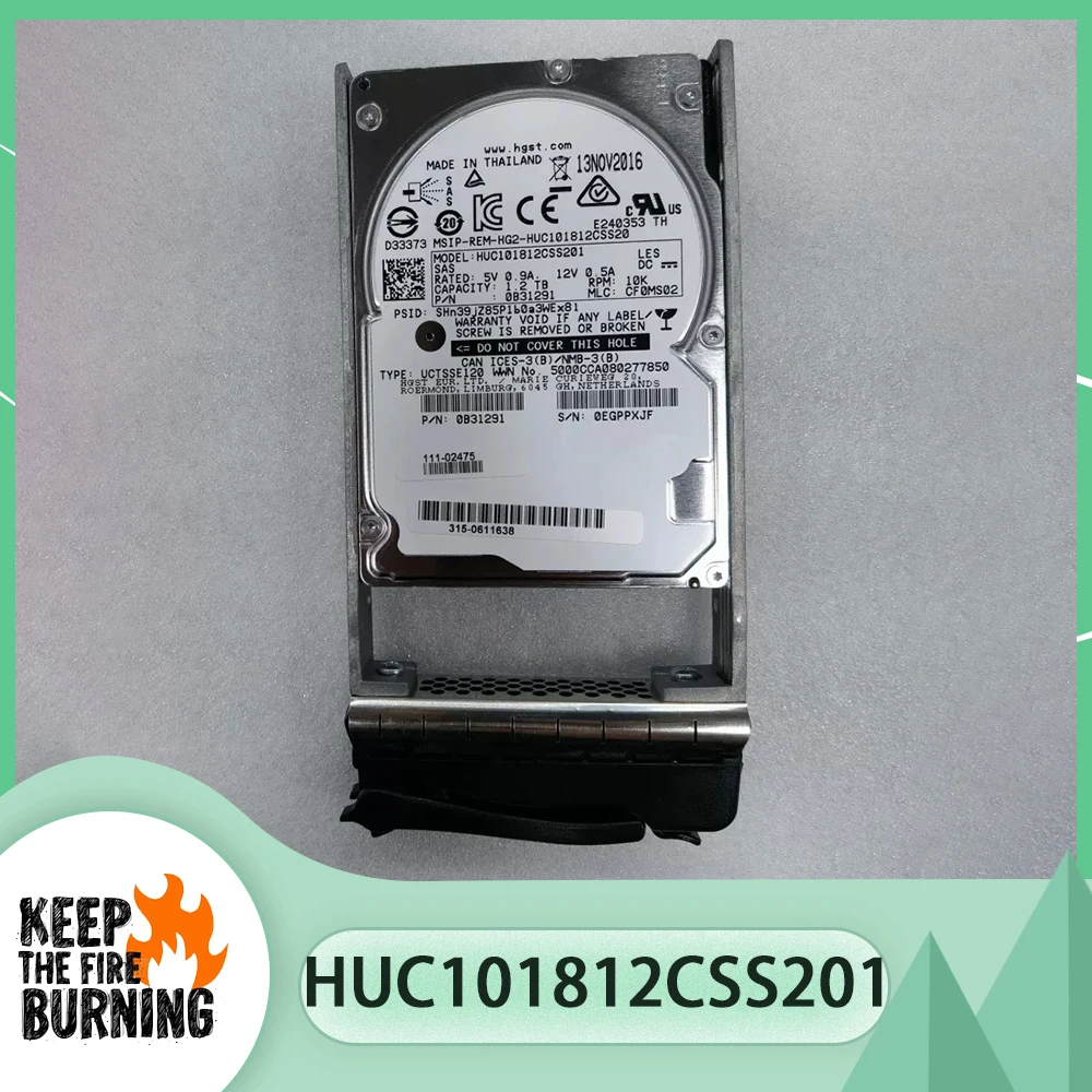 

For NETAPP 584343-001 111-02475 HUC101812CSS201 Hard Disk SAS 2.5'' 1.2TB 10K HDD