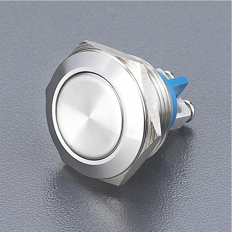 16mm anti-vandal metal pushbutton switch flat round screw terminal, 100% quality products, good sales