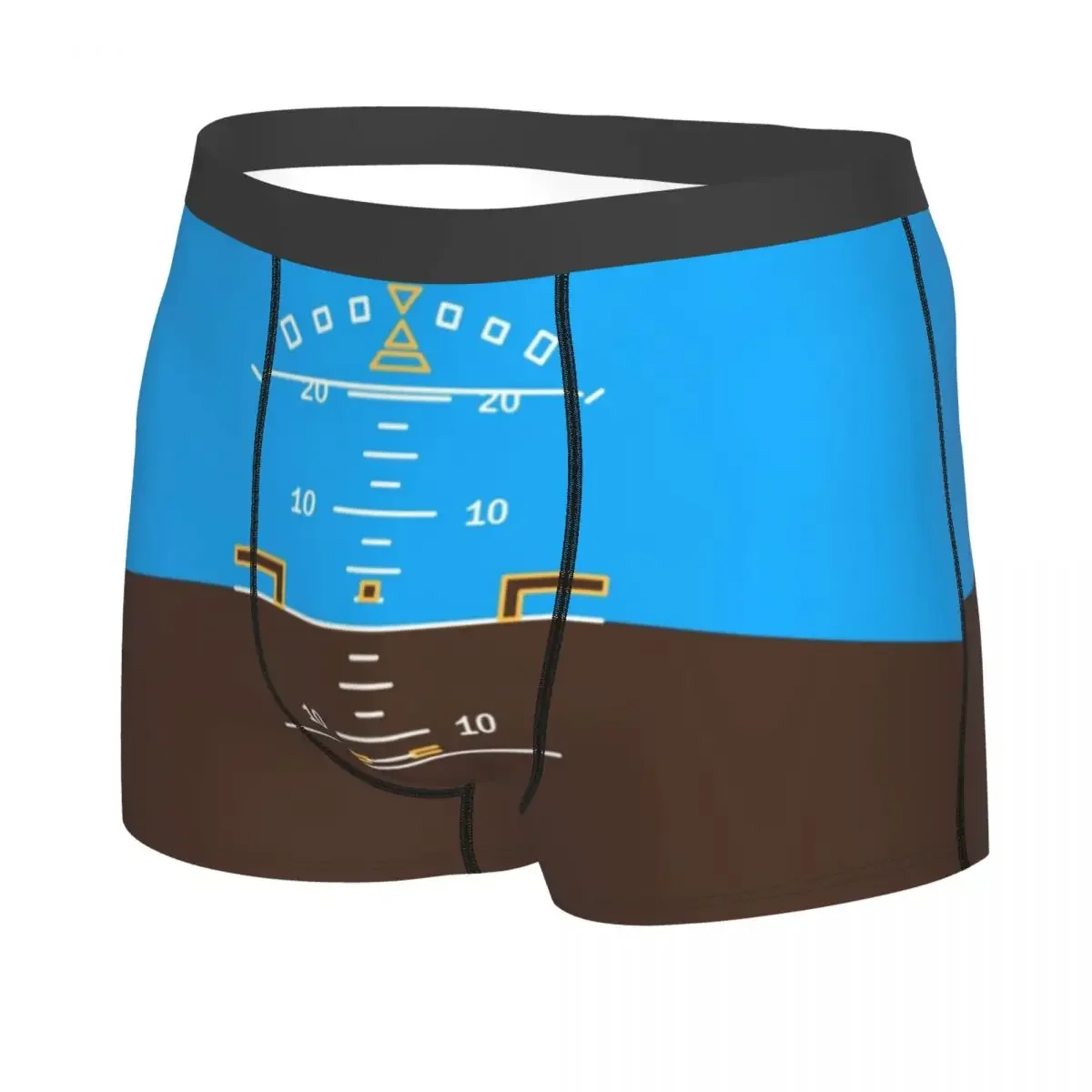 Attitude Indicator Underwear Male Print Flight Pilot Airplane Aviation Aviator Boxer Shorts Panties Briefs Soft Underpants