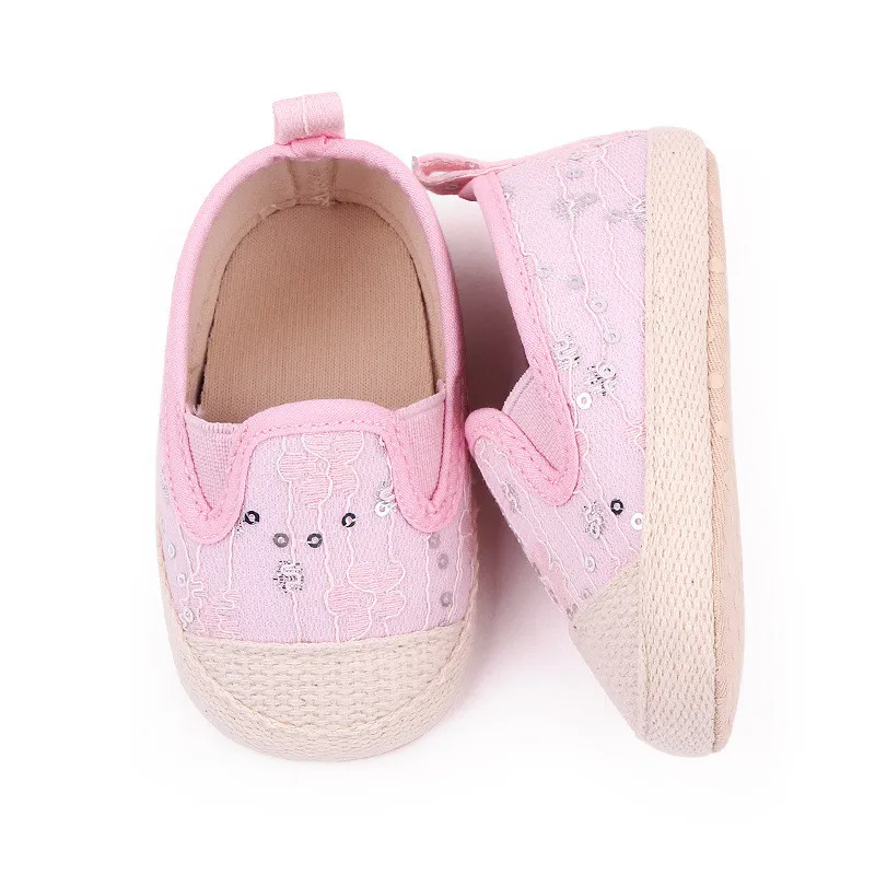 Fashion Spring Autumn Baby Cotton Shoes Soft Sole Infant Antislip First Walkers Cute Newborn Girls Crib Shoes For 0-18M