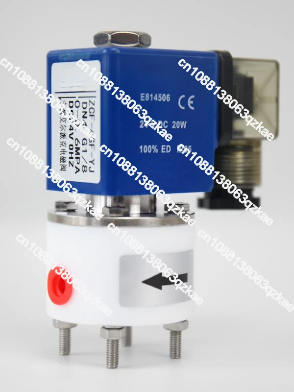 

PTFE material acid and alkali resistance organic solvent solenoid valve/anti-corrosion valve/1 minute and 2 minutes interface