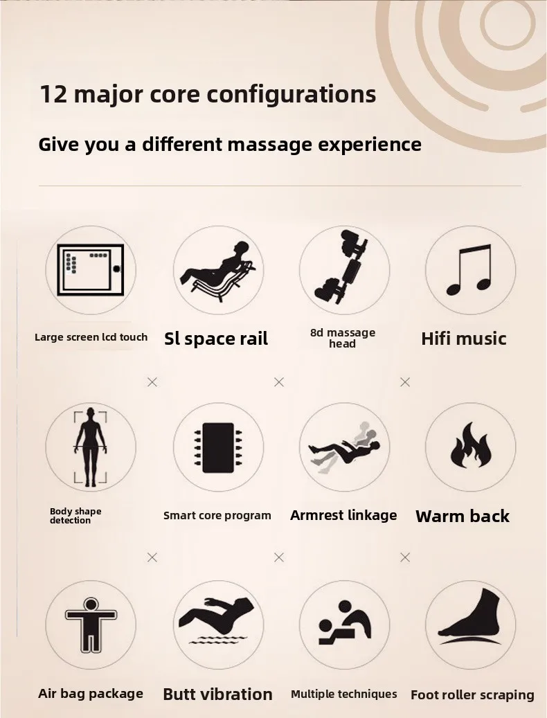 Direct Supply Music Massage Chair  Automatic Full Body Massager Multi-function Electric  For The Elderly
