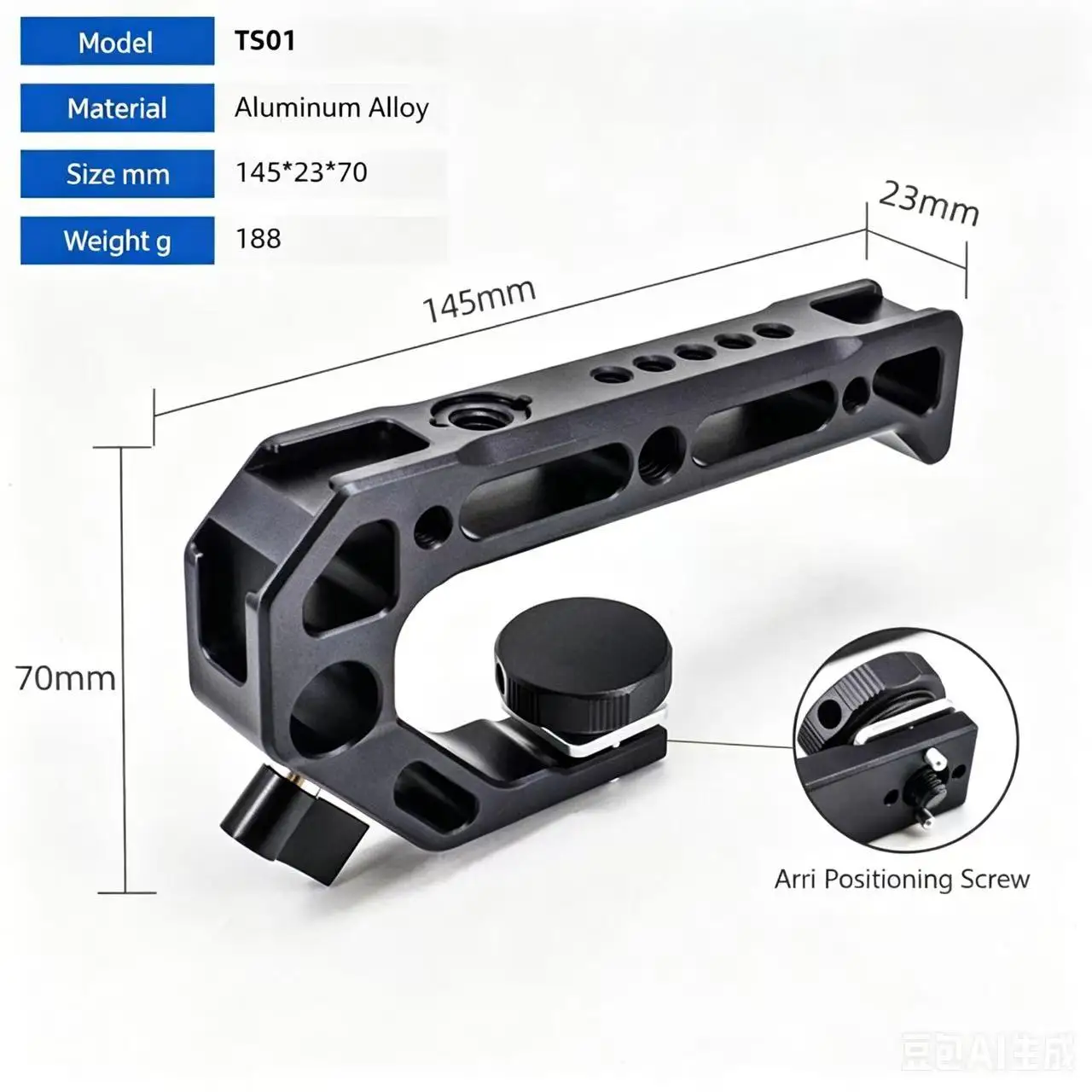 Universal DSLR Camera Cage with Multi-functional Cold/Hot Shoe Extension Metal Sliding Slots and Handles - Photography Accessory