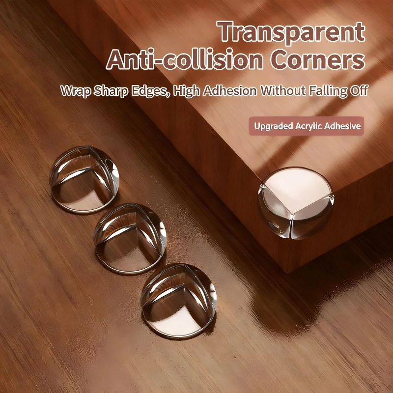 

2/8/18pcs Transparent Soft PVC Child Safety Bumper Balls Self-Adhesive Furniture Edge Protection Small Corner Cushions