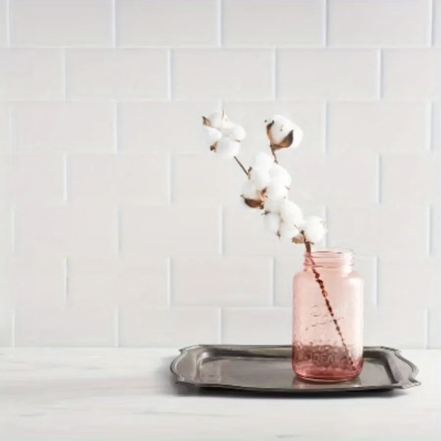 Barattoli in vetro vintage rosa con bocca regolare da 4 pezzi da 32 once con coperchi e fasce: barattoli in scatola rosa, lavabili in lavastoviglie