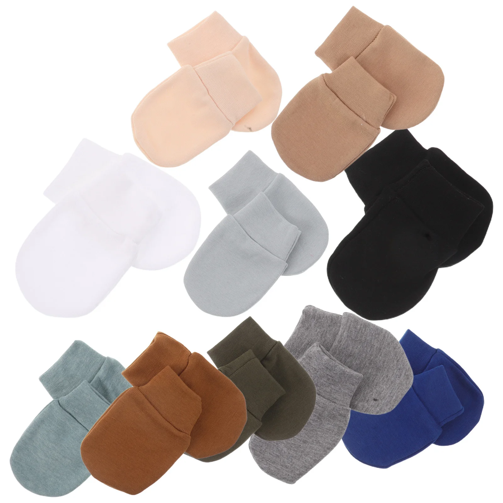 

10Pairs Baby Mittens Anti Scratch Breathable Lightweight Infant Gloves Newborn Toddler Use Baby Mitts Newborn Mittens