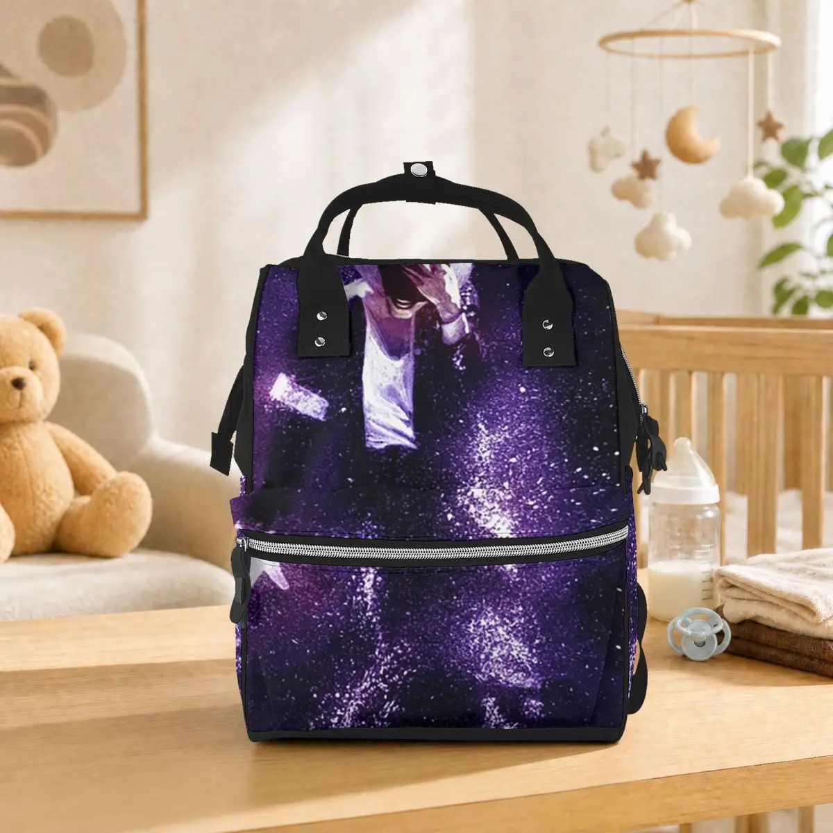 Michael Jackson Musicians Singers Dancers Student Backpack School Bag Hiking Travel Daypack for Men Women Bookbag Shoulder Bags