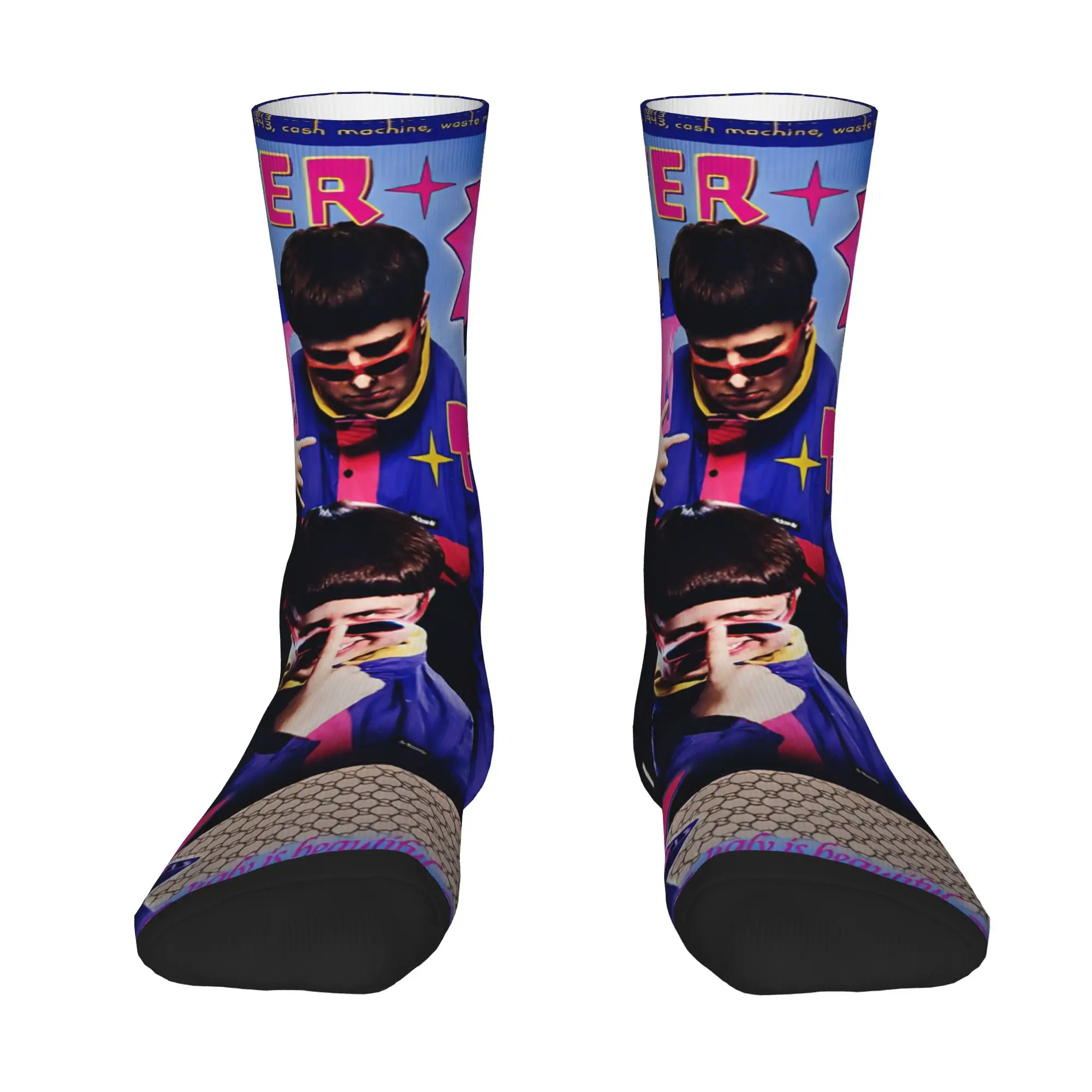 1 Pair Funny Happy Men's Sock Boy Icon Retro Harajuku Olivering Tree Hip Hop Novelty Seamless Sock