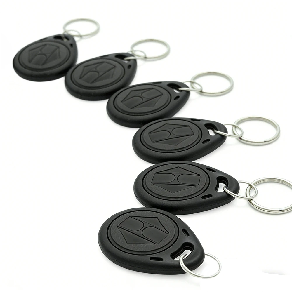 125kHz replicable and erasable T5577 RFID keychain,suitable for access control elevator cards