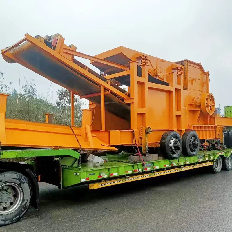 Granite Rock Mobile Crusher Track Field Stone Crusher Machine Portable Concrete Mobile Jaw Crusher