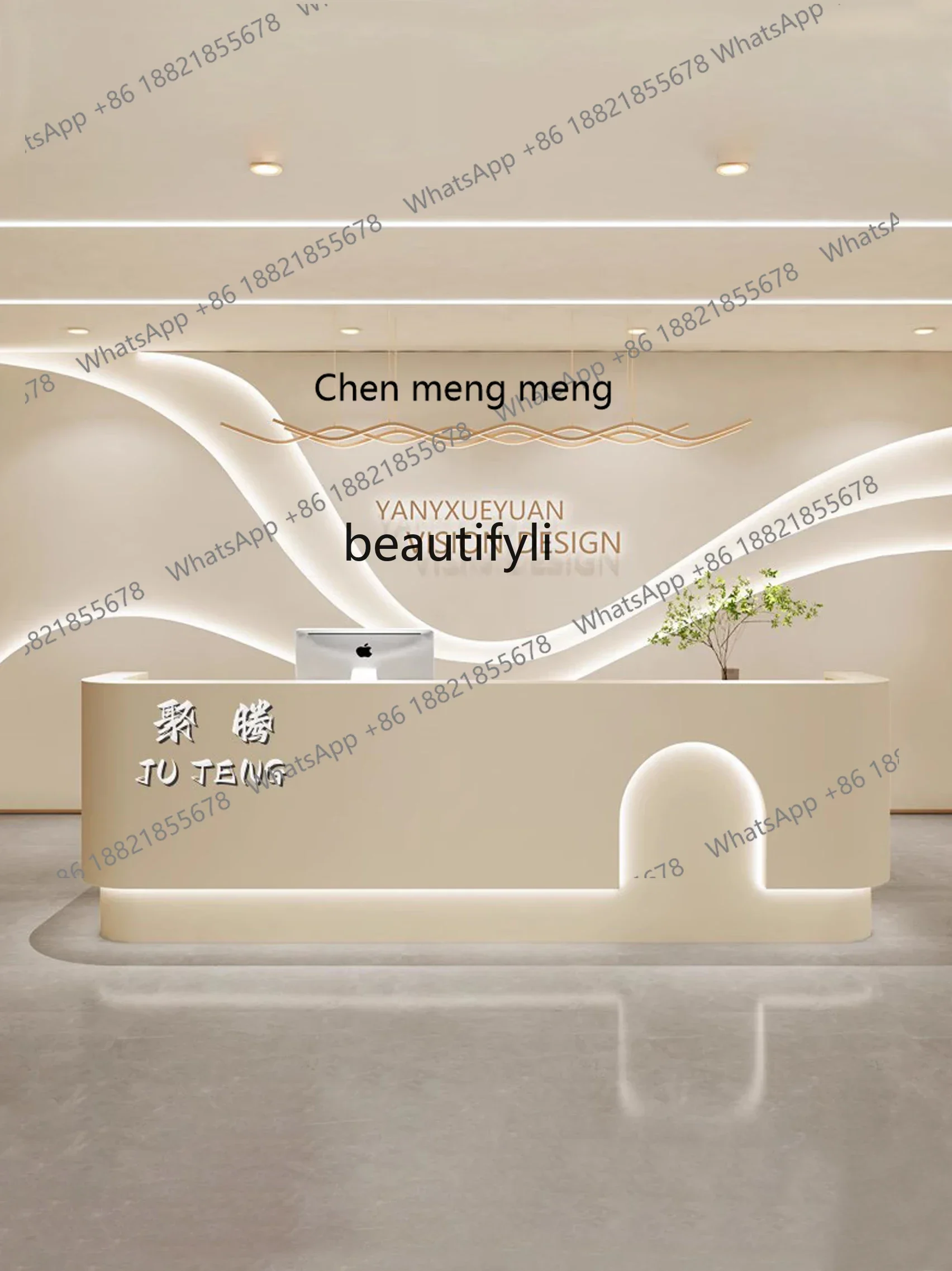 X  Beauty Salon Bar Cashier Clothing Store Checkout Counter Health Center Medical Beauty Clinic Reception Desk Simple Modern