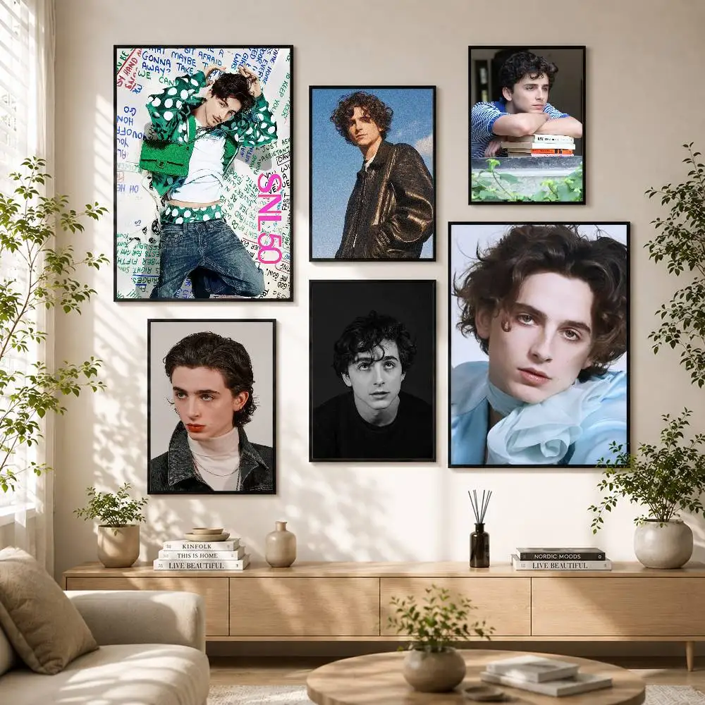 

T-Timothee Chalamet American Actors Poster Versatile HD Waterproof Wall Art Self-Adhesive Decor for Any Space Ideal Gift