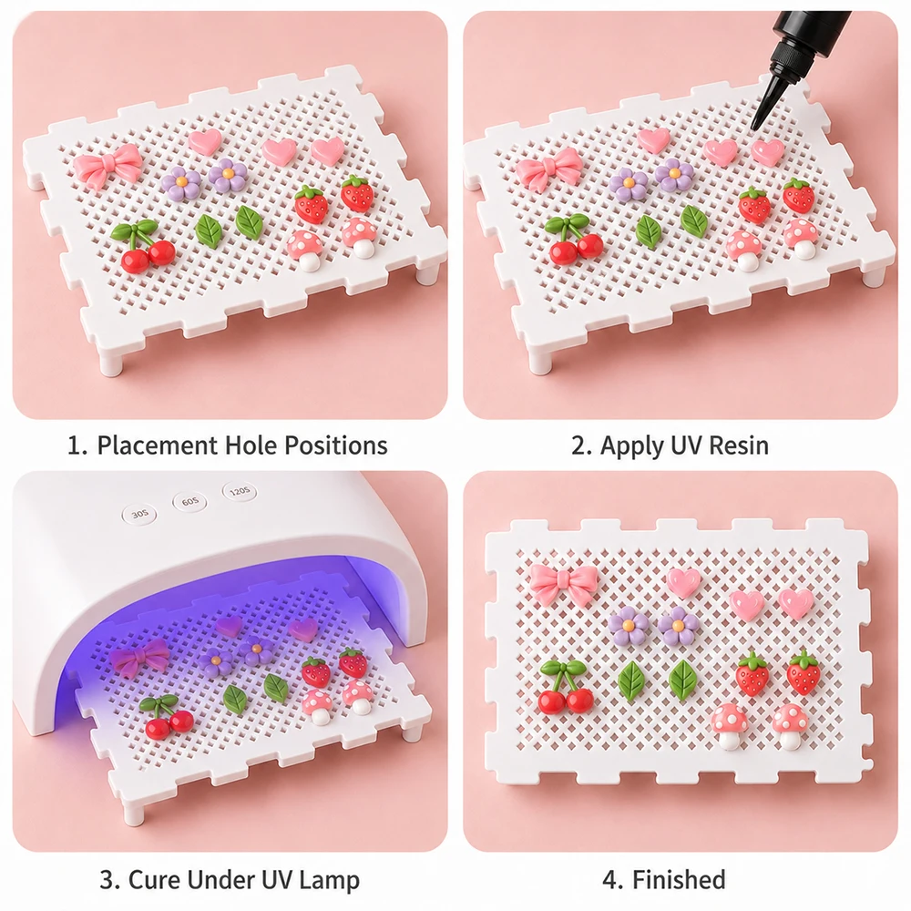 Interlocking Modular Clay Earring Drying Rack Puzzle Splicing Drying Mat For Polymer Clay Jewelry Making Craft Supplies