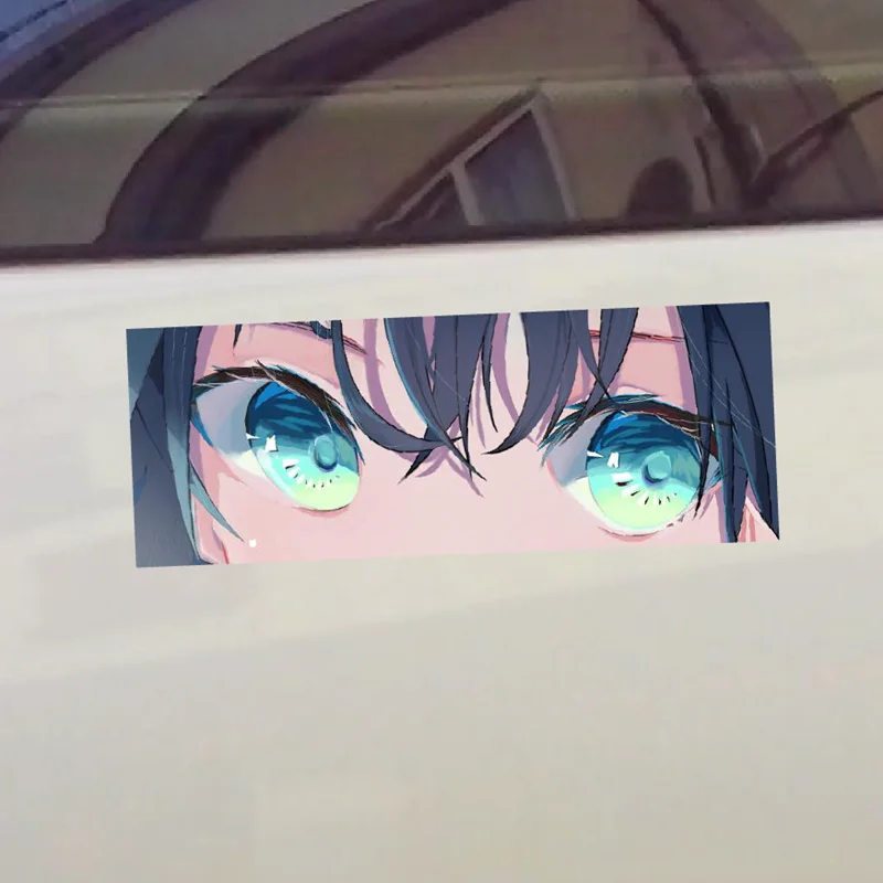 Picture 3: All Kinds of Anime Girl Eyes Waterproof Reflective Car Motorcycle Laptop Decorative Stickers Bumper Trunk Exterior Accessories