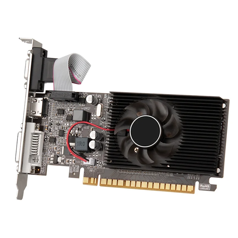 OUVU-Geforce GT610 1GB DDR3 Graphics Card 810 MHz 1800 MHz 64 Bit 40 Nm VGA+HD+DVI Video Card