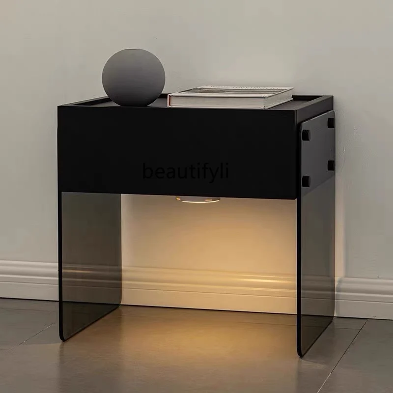 CXH Bedside Table Light Luxury and Simplicity High-Grade Nordic Bedroom Small Bedside Cabinet Locker