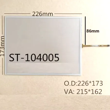 

New 10.4 Inch Touch Glass for ST-104005 ST-104004 173mm X 226mm 4wire 1324 Outlet Resistive Touch Screen Digitizer Panel Sensor