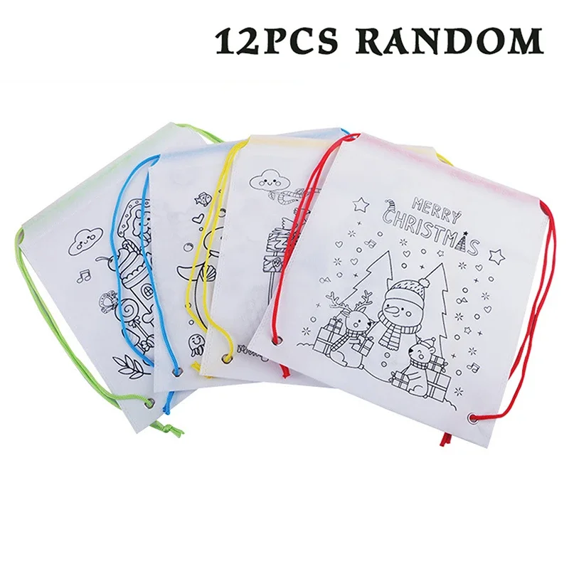 

10 Advertising Coloring Backpack With Waxes Packs For Children's Parties And Events Portable Backpack