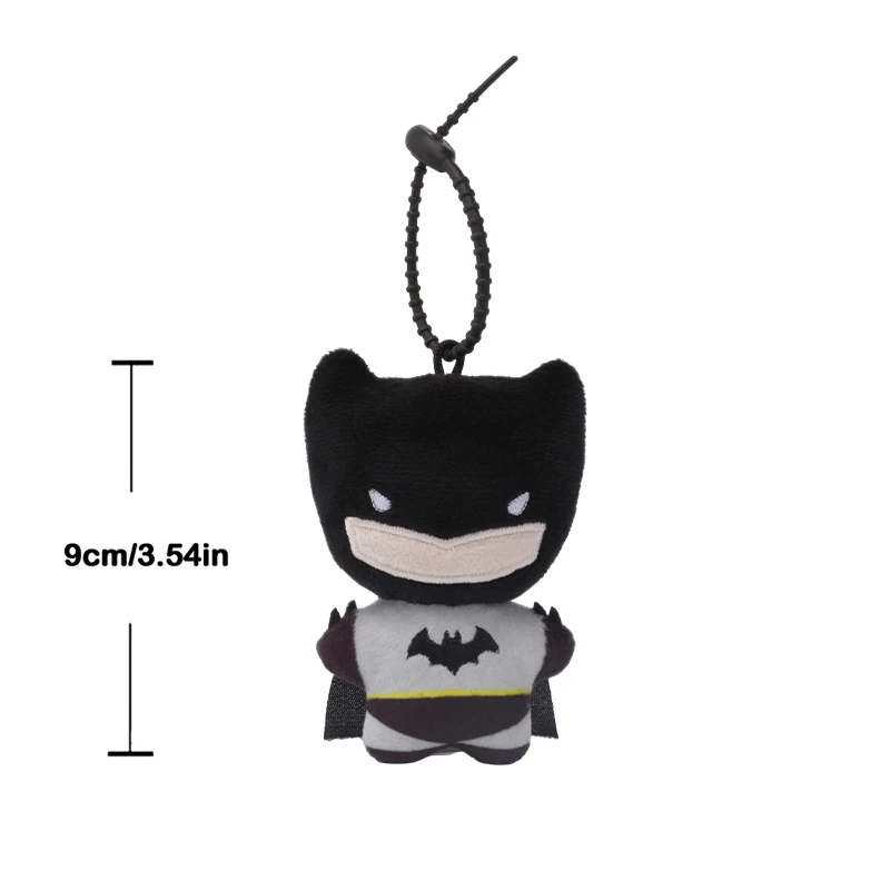 *9cm Soft Plush Keychain DC Justice League Batman Superman Harley Quinn Joker Cute Cartoon Movie Dolls Creative Christmas Gifts view 3