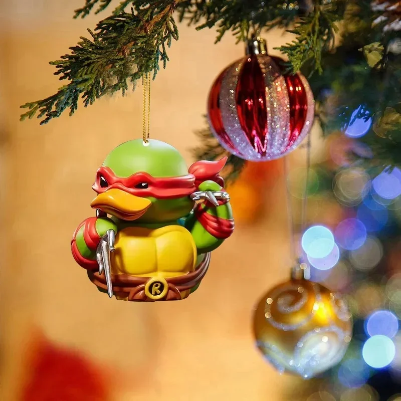 Nuevas tortugas Ninja mutantes adolescentes, decoraciones navideñas TMNT, colgantes de Halloween, adornos colgantes para árbol de Navidad DIY, colgantes para coche